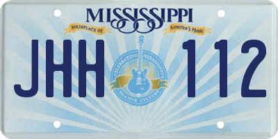 MS license plate JHH112