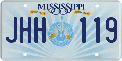 MS license plate JHH119