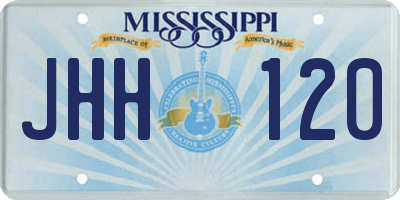MS license plate JHH120