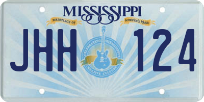 MS license plate JHH124