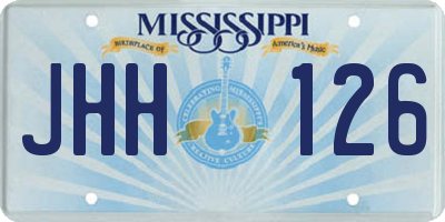 MS license plate JHH126