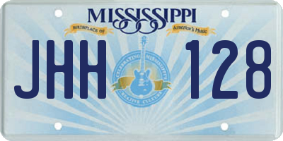 MS license plate JHH128