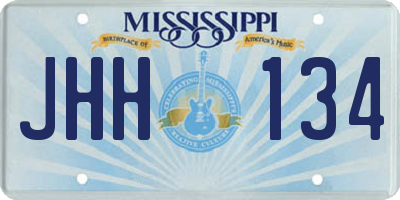 MS license plate JHH134