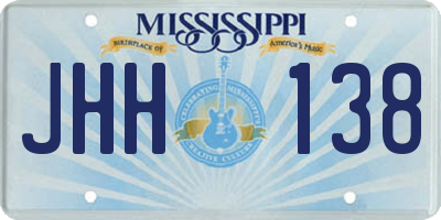 MS license plate JHH138