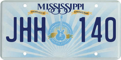 MS license plate JHH140