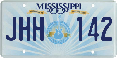 MS license plate JHH142