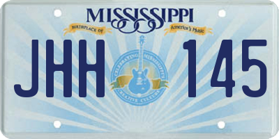 MS license plate JHH145