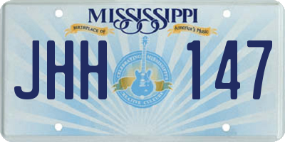 MS license plate JHH147