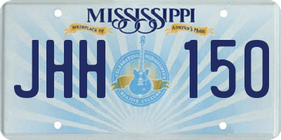 MS license plate JHH150