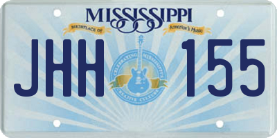 MS license plate JHH155