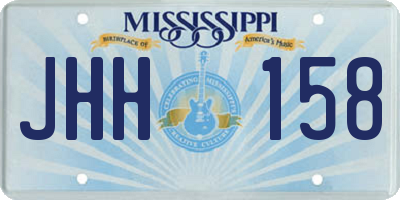 MS license plate JHH158