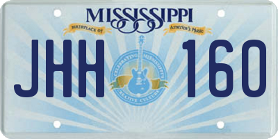 MS license plate JHH160
