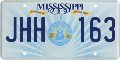 MS license plate JHH163