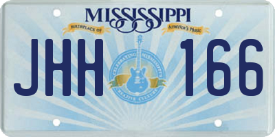 MS license plate JHH166
