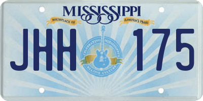 MS license plate JHH175