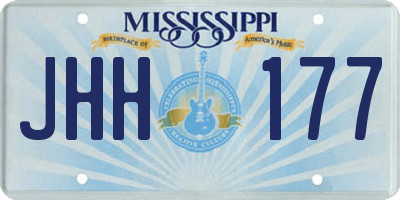 MS license plate JHH177