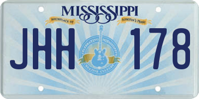 MS license plate JHH178