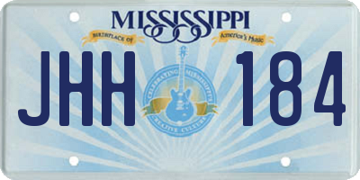 MS license plate JHH184