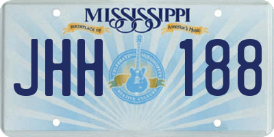 MS license plate JHH188