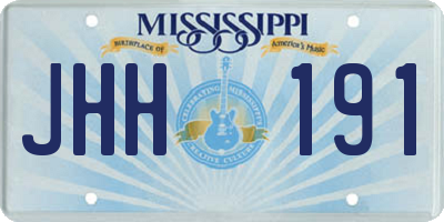 MS license plate JHH191
