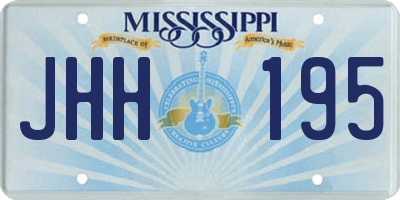 MS license plate JHH195