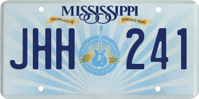 MS license plate JHH241