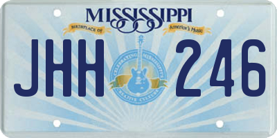 MS license plate JHH246