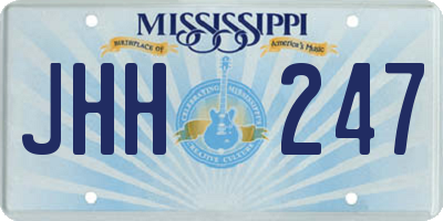 MS license plate JHH247