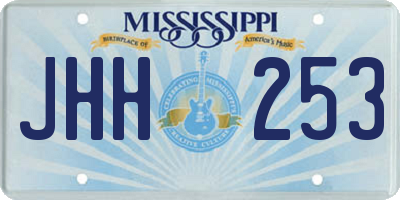 MS license plate JHH253