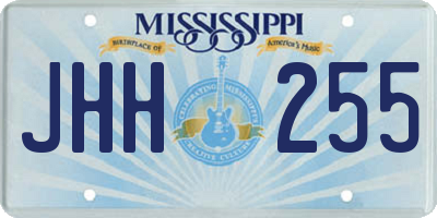 MS license plate JHH255
