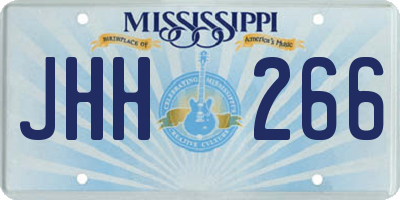 MS license plate JHH266