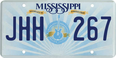 MS license plate JHH267