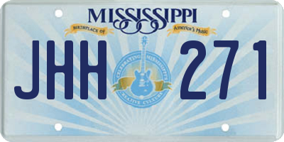 MS license plate JHH271