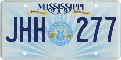 MS license plate JHH277