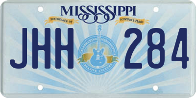 MS license plate JHH284
