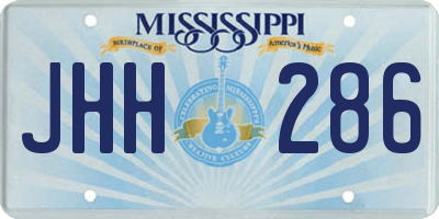 MS license plate JHH286
