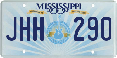 MS license plate JHH290