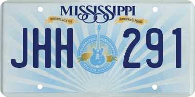 MS license plate JHH291