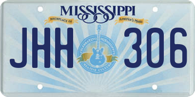 MS license plate JHH306