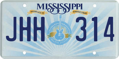 MS license plate JHH314