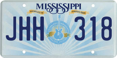 MS license plate JHH318