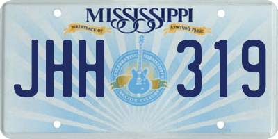 MS license plate JHH319