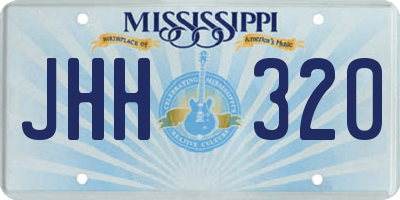 MS license plate JHH320