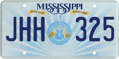 MS license plate JHH325