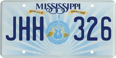 MS license plate JHH326