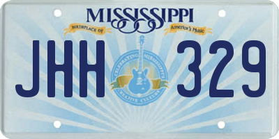 MS license plate JHH329