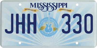 MS license plate JHH330