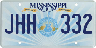 MS license plate JHH332