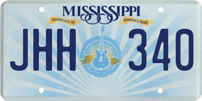 MS license plate JHH340