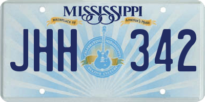 MS license plate JHH342